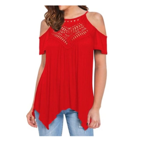 Leo Rosi Tops - NWOT Leo Rosi Cold Shoulder Top M